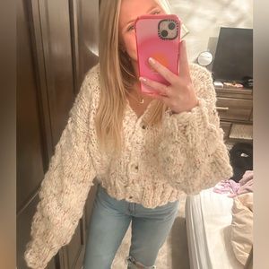 Chunky Knit Cardi Pullover